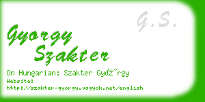 gyorgy szakter business card